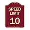 Signmission Speed Reduction Speed Limit 10 Mph Heavy-Gauge Aluminum Architectural Sign, 24" x 18", BU-1824-22877 A-DES-BU-1824-22877 - alternate 1